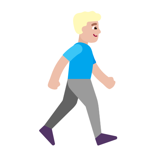 Homem caminhando de frente para a direita: tom de pele médio-claro para Microsoft Windows 11 24H2 August 2025 Update