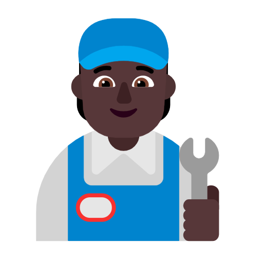 Mecânico Trabalhando: Pele Escura para Microsoft Windows 11 24H2 August 2025 Update