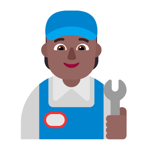 Mecânico Trabalhando: Pele Morena Escura para Microsoft Windows 11 24H2 August 2025 Update