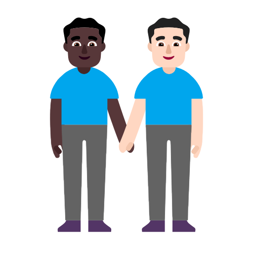 Dois Homens De Mãos Dadas: Pele Escura, Pele Clara para Microsoft Windows 11 24H2 August 2025 Update