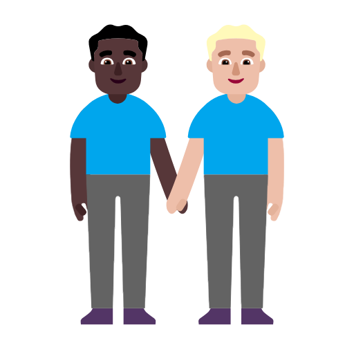 Dois Homens De Mãos Dadas: Pele Escura, Pele Morena Clara para Microsoft Windows 11 24H2 August 2025 Update