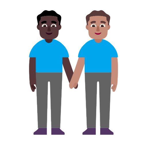 Dois Homens De Mãos Dadas: Pele Escura, Pele Morena para Microsoft Windows 11 24H2 August 2025 Update