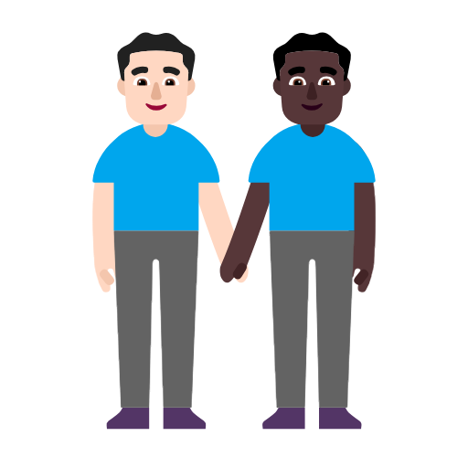 Dois Homens De Mãos Dadas: Pele Clara, Pele Escura para Microsoft Windows 11 24H2 August 2025 Update