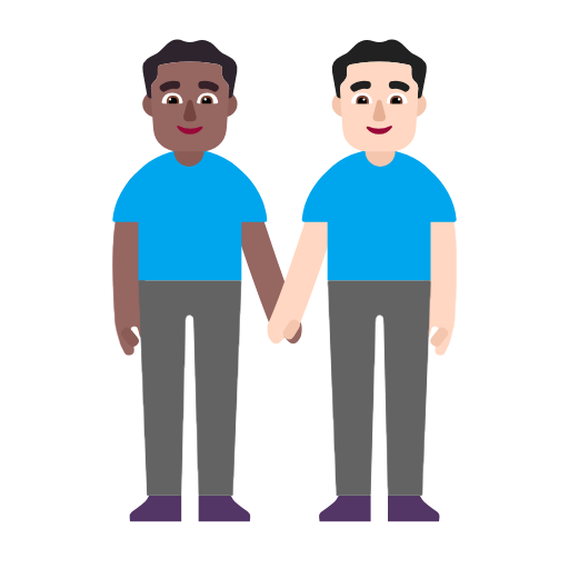 Dois Homens De Mãos Dadas: Pele Morena Escura, Pele Clara para Microsoft Windows 11 24H2 August 2025 Update