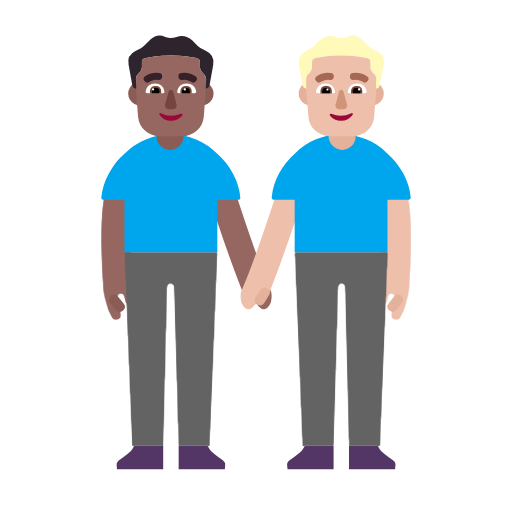 Dois Homens De Mãos Dadas: Pele Morena Escura, Pele Morena Clara para Microsoft Windows 11 24H2 August 2025 Update