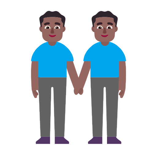 Dois Homens De Mãos Dadas: Pele Morena Escura para Microsoft Windows 11 24H2 August 2025 Update