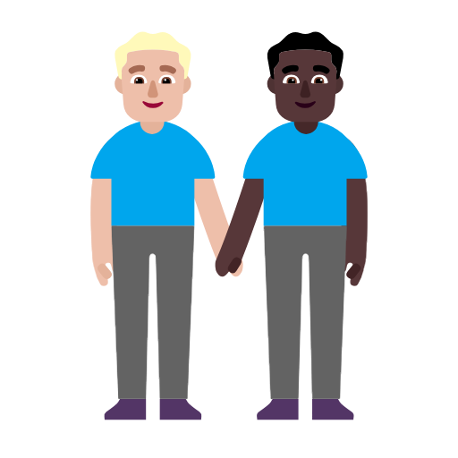 Dois Homens De Mãos Dadas: Pele Morena Clara, Pele Escura para Microsoft Windows 11 24H2 August 2025 Update