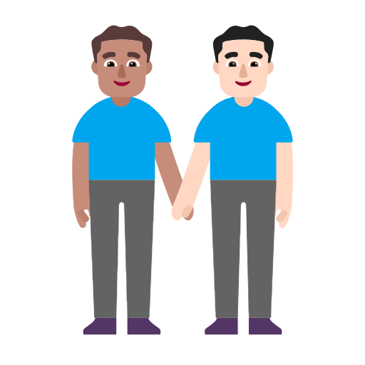 Dois Homens De Mãos Dadas: Pele Morena, Pele Clara para Microsoft Windows 11 24H2 August 2025 Update