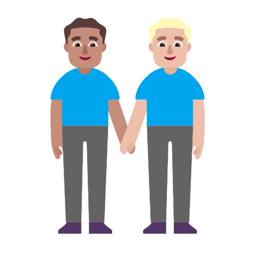 Dois Homens De Mãos Dadas: Pele Morena, Pele Morena Clara para Microsoft Windows 11 24H2 August 2025 Update