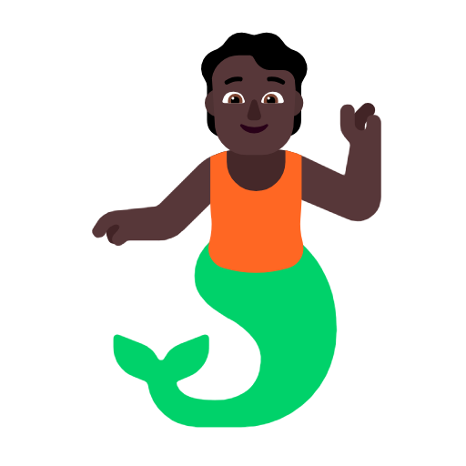 Русалка: очень темный тон кожи для Microsoft Windows 11 24H2 August 2025 Update