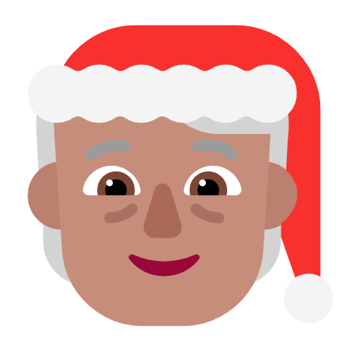 Санта: середній тон шкіри для Microsoft Windows 11 24H2 August 2025 Update