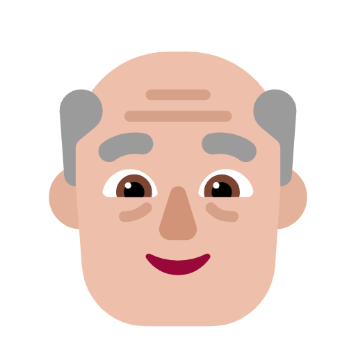 Літній чоловік: світлий тон шкіри для Microsoft Windows 11 24H2 August 2025 Update