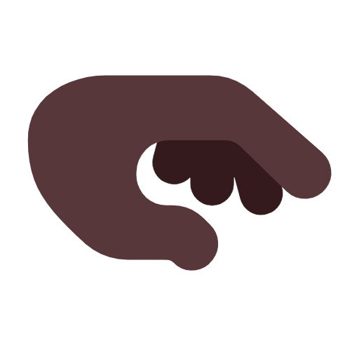 Рука ладонью вниз: очень темный тон кожи для Microsoft Windows 11 24H2 August 2025 Update