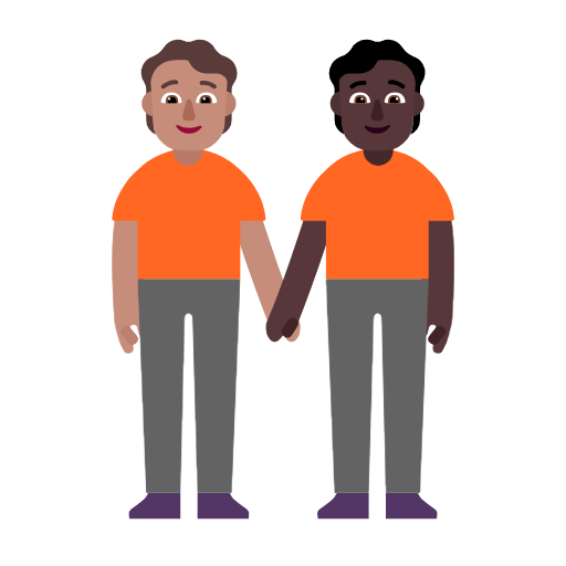 Pessoas De Mãos Dadas: Pele Morena, Pele Escura para Microsoft Windows 11 24H2 August 2025 Update