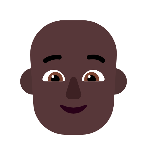 Pessoa: Pele Escura, Careca para Microsoft Windows 11 24H2 August 2025 Update