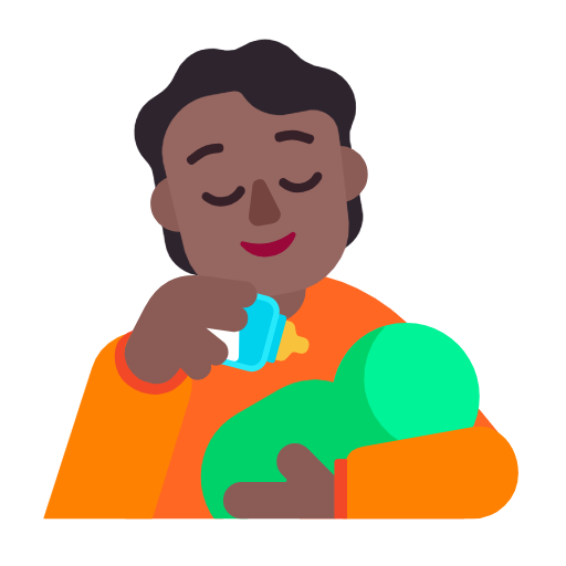 Pessoa Alimentando Bebê: Pele Morena Escura para Microsoft Windows 11 24H2 August 2025 Update