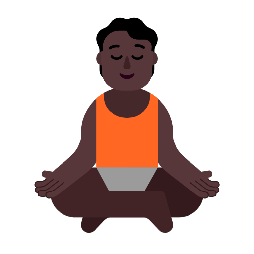 Pessoa Na Posição De Lótus: Pele Escura para Microsoft Windows 11 24H2 August 2025 Update