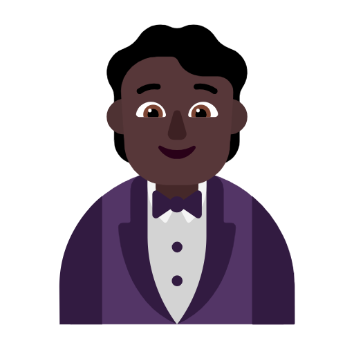 Pessoa De Smoking: Pele Escura para Microsoft Windows 11 24H2 August 2025 Update