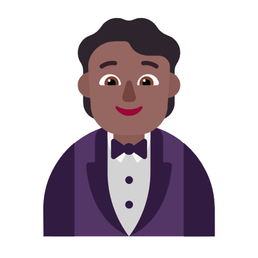 Pessoa De Smoking: Pele Morena Escura para Microsoft Windows 11 24H2 August 2025 Update