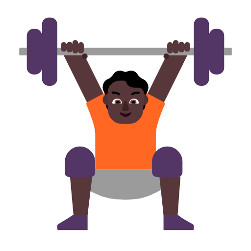 Pessoa Levantando Peso: Pele Escura para Microsoft Windows 11 24H2 August 2025 Update