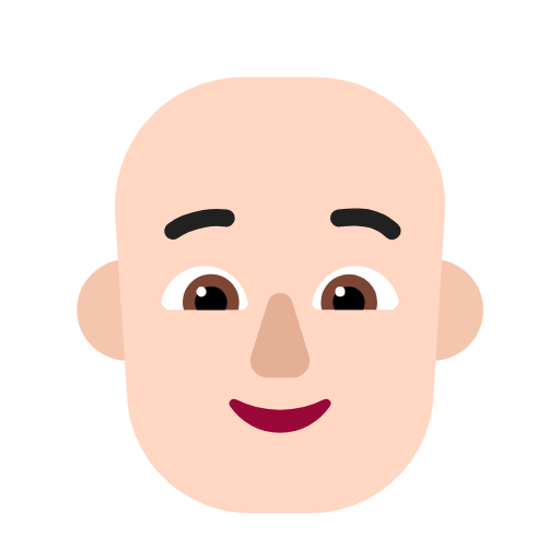 Pessoa: Pele Clara, Careca para Microsoft Windows 11 24H2 August 2025 Update