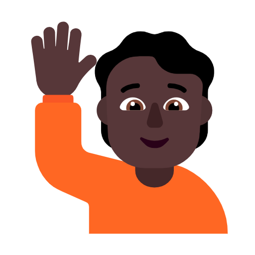 Pessoa Levantando A Mão: Pele Escura para Microsoft Windows 11 24H2 August 2025 Update