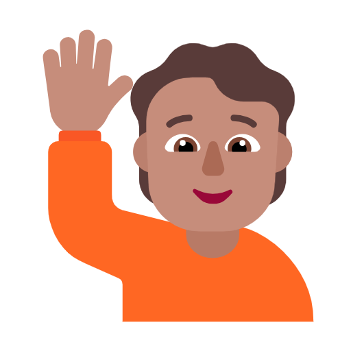 Pessoa Levantando A Mão: Pele Morena para Microsoft Windows 11 24H2 August 2025 Update