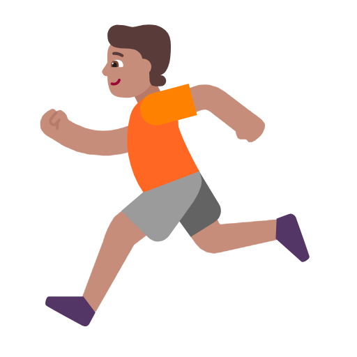 Людина біжить: середній тон шкіри для Microsoft Windows 11 24H2 August 2025 Update