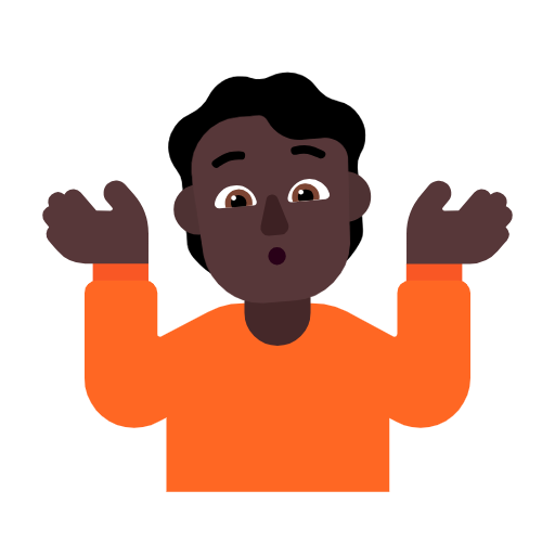 Pessoa Dando De Ombros: Pele Escura para Microsoft Windows 11 24H2 August 2025 Update