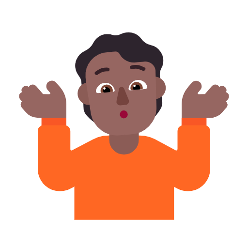 Pessoa Dando De Ombros: Pele Morena Escura para Microsoft Windows 11 24H2 August 2025 Update