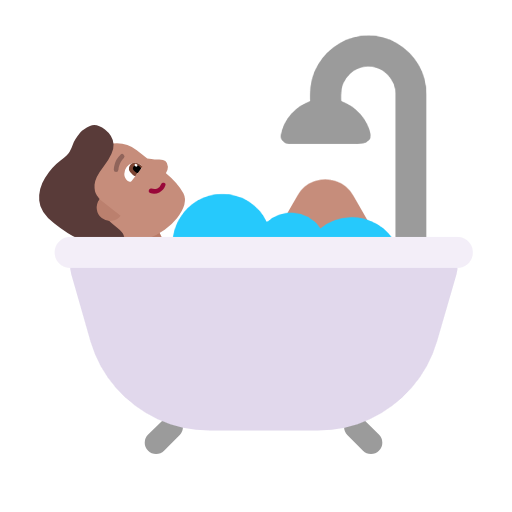 Людина у ванні: середній тон шкіри для Microsoft Windows 11 24H2 August 2025 Update