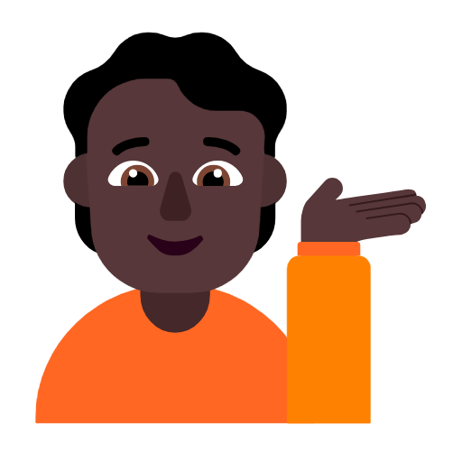 Pessoa Com A Palma Virada Para Cima: Pele Escura para Microsoft Windows 11 24H2 August 2025 Update