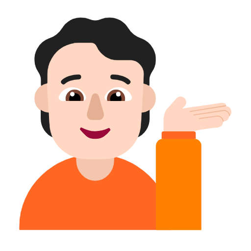 Pessoa Com A Palma Virada Para Cima: Pele Clara para Microsoft Windows 11 24H2 August 2025 Update