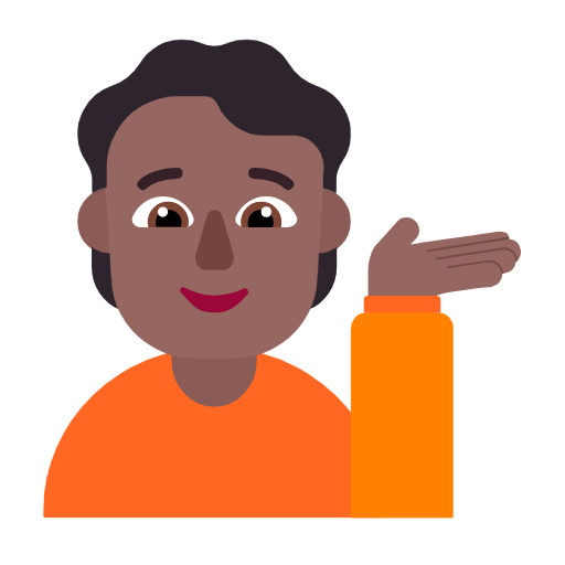 Pessoa Com A Palma Virada Para Cima: Pele Morena Escura para Microsoft Windows 11 24H2 August 2025 Update