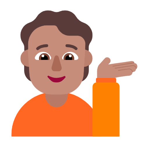 Pessoa Com A Palma Virada Para Cima: Pele Morena para Microsoft Windows 11 24H2 August 2025 Update