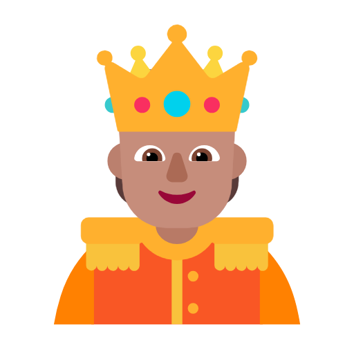 Людина з короною: середній тон шкіри для Microsoft Windows 11 24H2 August 2025 Update