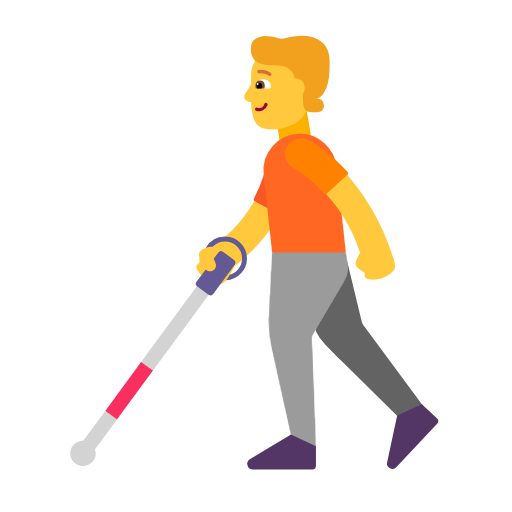 Людина з білою тростиною для Microsoft Windows 11 24H2 August 2025 Update