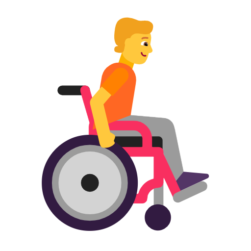 <p>Pessoa em cadeira de rodas manual: voltada para a direita</p> para Microsoft Windows 11 24H2 August 2025 Update