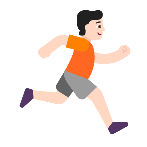 Pessoa correndo de frente para a direita: tom de pele claro para Microsoft Windows 11 24H2 August 2025 Update