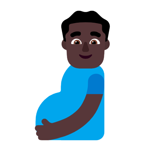 Pregnant Man: Dark Skin Tone for Microsoft Windows 11 24H2 August 2025 Update