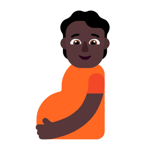 Вагітна людина: дуже темний тон шкіри для Microsoft Windows 11 24H2 August 2025 Update