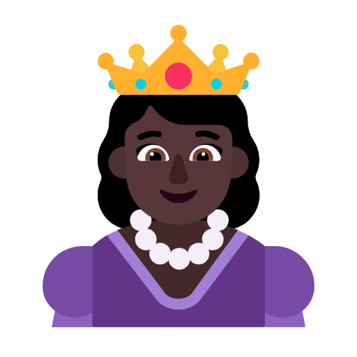 Принцеса: дуже темний тон шкіри для Microsoft Windows 11 24H2 August 2025 Update