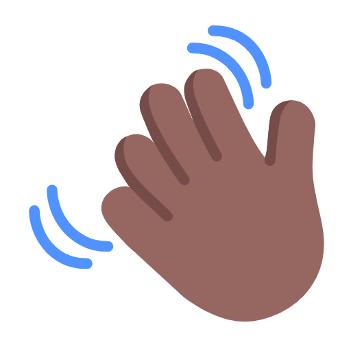 Mão Acenando: Pele Morena Escura para Microsoft Windows 11 24H2 August 2025 Update