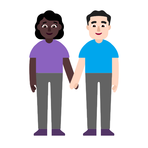 Mulher And Homem Holding Hands: Pele Escura, Pele Clara para Microsoft Windows 11 24H2 August 2025 Update