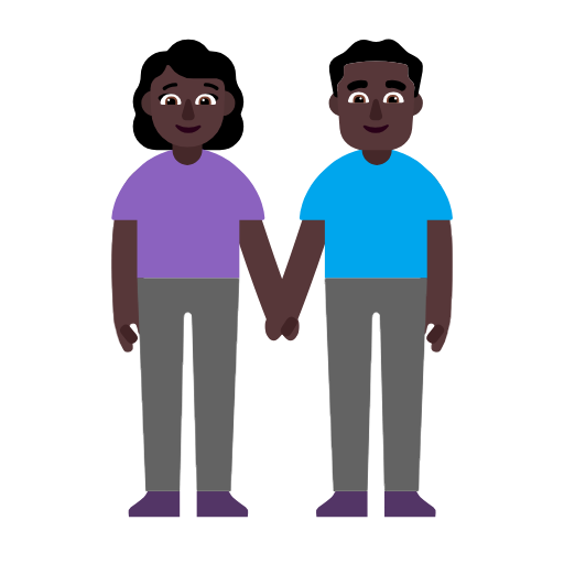 Mulher And Homem Holding Hands: Pele Escura para Microsoft Windows 11 24H2 August 2025 Update