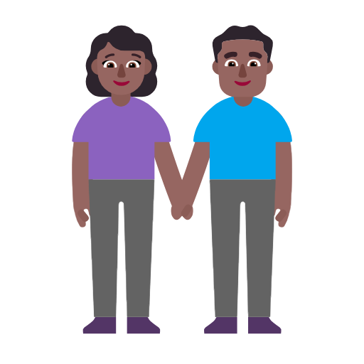 Mulher And Homem Holding Hands: Pele Morena Escura para Microsoft Windows 11 24H2 August 2025 Update