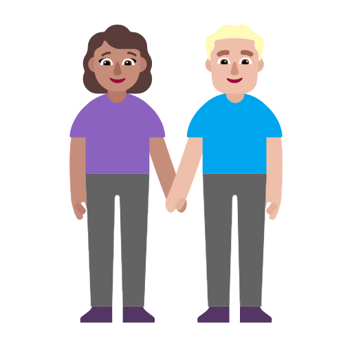 Mulher And Homem Holding Hands: Pele Morena, Pele Morena Clara para Microsoft Windows 11 24H2 August 2025 Update