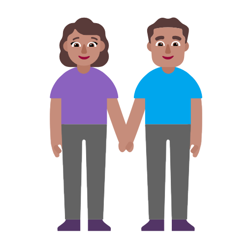 Mãos de Mulher e Homem: Tom de Pele Médio para Microsoft Windows 11 24H2 August 2025 Update