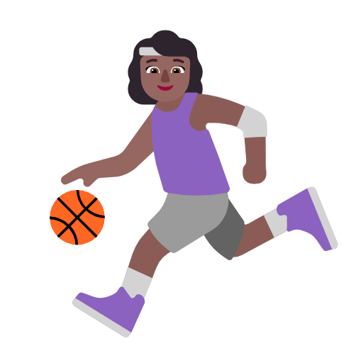Mulher Jogando Basquete: Pele Morena Escura para Microsoft Windows 11 24H2 August 2025 Update