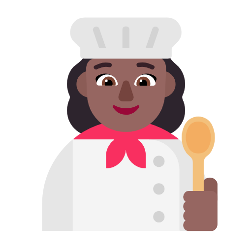 Cozinheira: Pele Morena Escura para Microsoft Windows 11 24H2 August 2025 Update